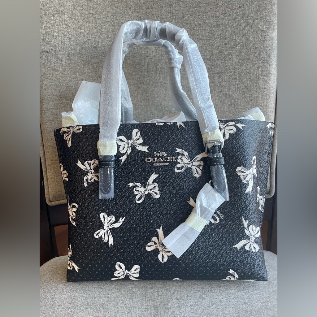 Nwtcoach Mollie Tote Bag 25 With Bow Printcoach Cy648fast Shipping